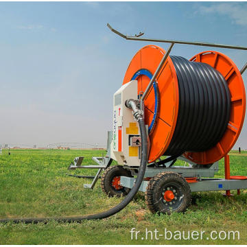 Chariot d&#39;irrigation à enrouleur de tuyau d&#39;arrosage de roue de ferme